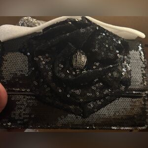 NWT Kurt Geiger London Allover sequins Small Shoreditch floral motif & eagle